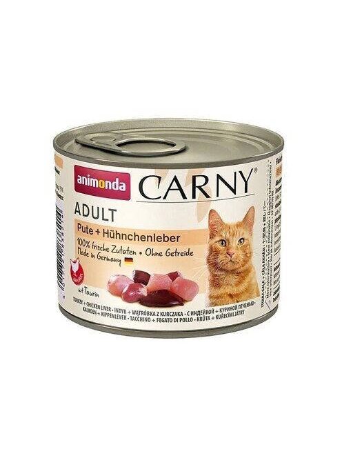 Animonda Carny Adult (pulyka,csirkemáj) konzerv - Felnőtt macskák részére (200g)