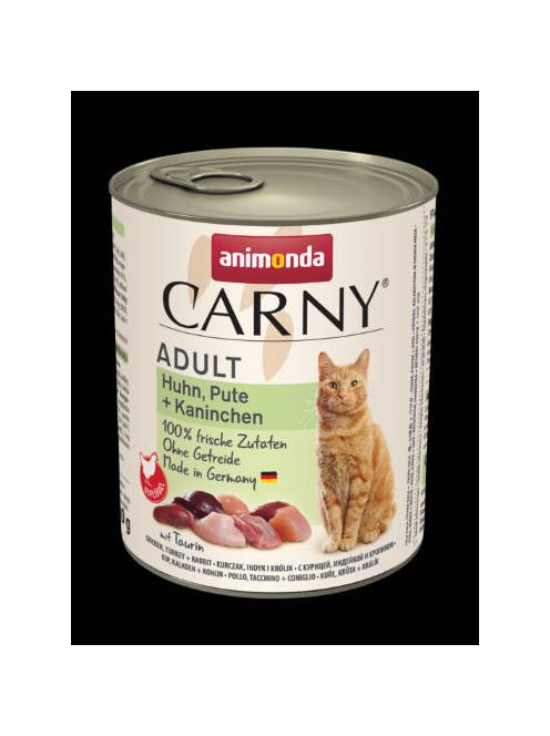 Animonda Carny Adult ( csirke,pulyka,nyúl) konzerv - Felnőtt macskák részére (800g)