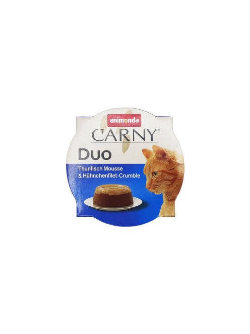 Animonda Carny duo 70g - tálkás eledel (tonhal mousse,csirke filé) felnőtt macskák részére (70g)