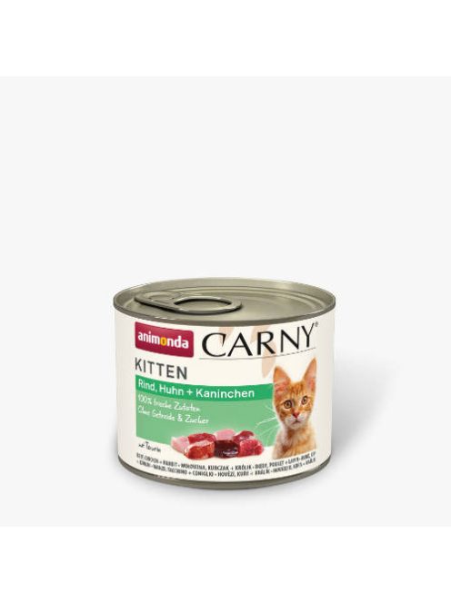 Animonda Carny Kitten Rind, Huhn + Kaninchen - nedves eledel (marha,csirke,nyúl) fiatal macskák részére (200g)
