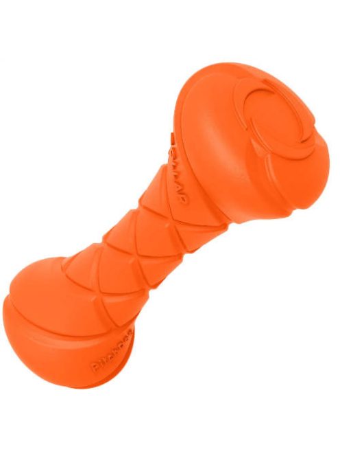 PitchDog Safe And Durable Barbell-Shaped Dog Toy - játék (súlyzó,narancssárga) kutyák részére (Ø7cm/19cm)