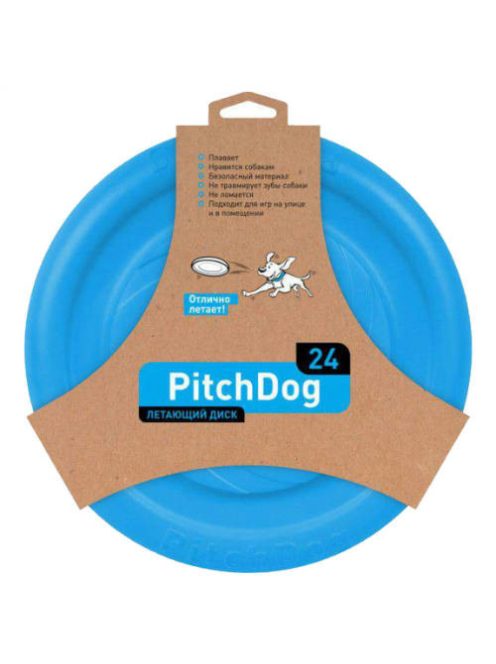 PitchDog Lightweight And Flexible Flying Disk For Dogs - játék (frizbi, kék) kutyák részére (Ø24cm)