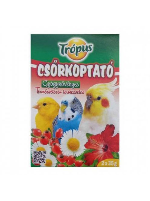 Trópus csőrkoptató - ízesített (gyógynövényes) díszmadarak részére (2x35g)