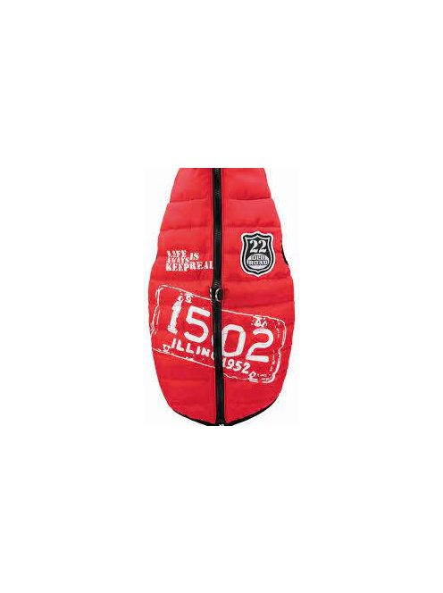 KT25.Trixie Saint-Malo Dog Coat with Harness - mellény hámmal (piros) kutyák részére (S) 33cm