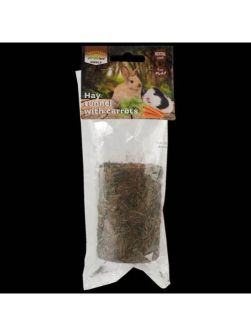 Nature Land NIBBLE - kiegészítő eleség (széna alagút sárgarépával) rágcsálók részére (125g)