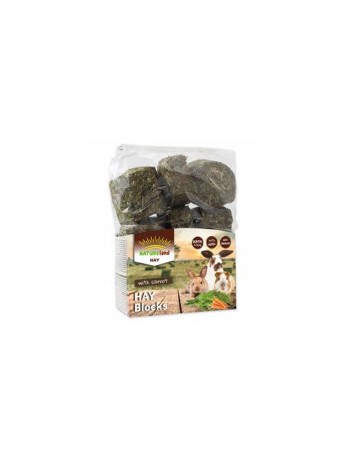 NatureLand Hay Blocks - széna kockák (sárgarépával) rágcsálók részére (600g)
