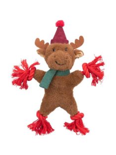   Trixie Xmas Reindeer - játék (szarvas plüss kötéllel és zörgő fóliával) kutyák részére (32cm)