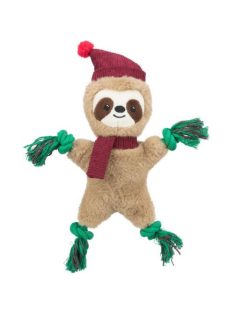   Trixie Xmas Sloth - játék (lajhár plüss kötéllel és zörgő fóliával) kutyák részére (30cm)