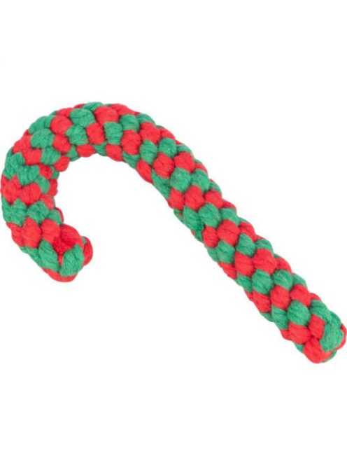Trixie Playing Rope Xmas Candy cane - játék (kötél formájú, karácsonyi cukorrúd) kutyák részére (19cm)