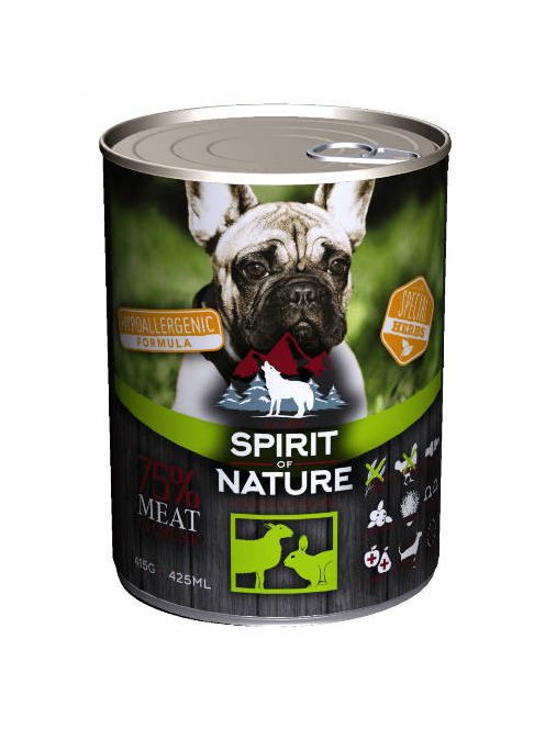 Spirit of Nature Hypoallergenic DOG (Lamb&hare/Bárány-mezei nyúl) 415g