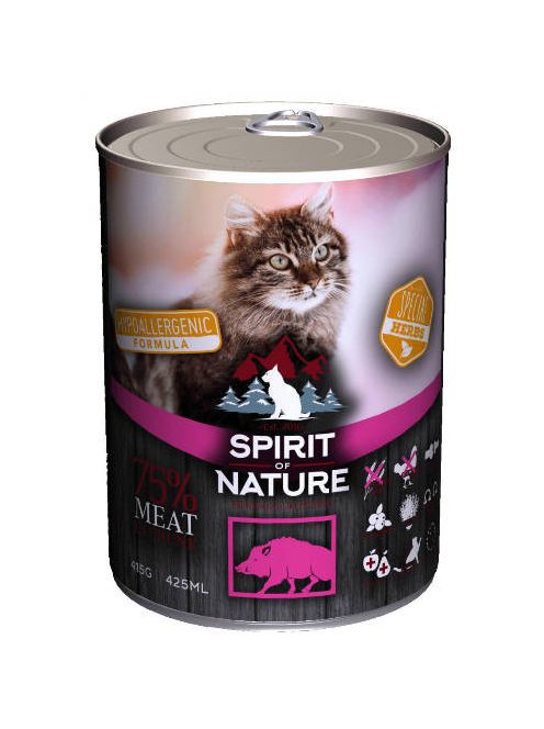 Spirit of Nature Hypoallergenic CAT (Wildboar/Vaddisznó) 415g