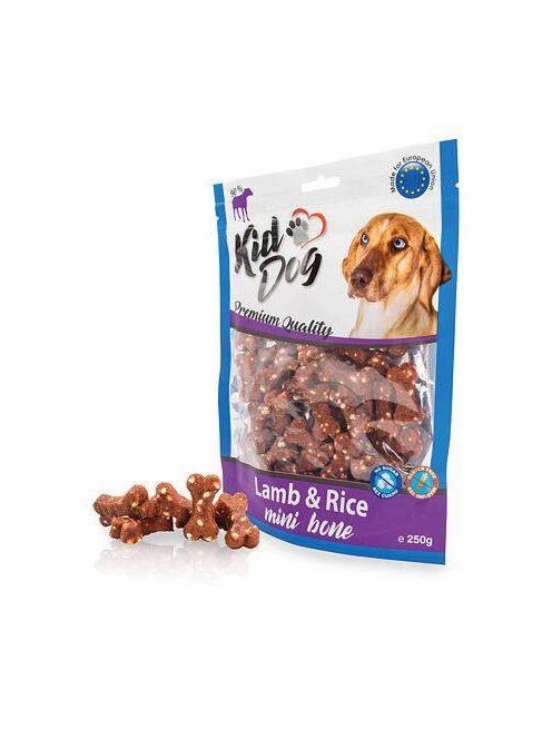 KidDog Lamb & Rice Mini Bone - jutalomfalat (bárány,rizs) kutyák részére (250g)