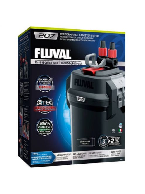 Fluval "207" Performance Canister Filter - külső szűrő (220 literes) akváriumokhoz
