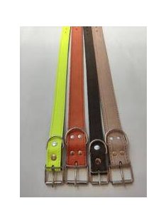   Nyakörv (bőr, bélelt) kutyák részére (több féle színben) 15mm/35cm