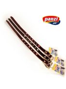 Nyakörv (bőr, gyantásvirággal) kutyák részére (több féle színben) 15mm/45cm (32g)