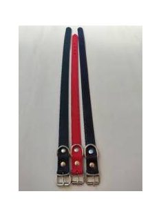  Nyakörv (bőr, varrás nélkül) kutyák részére (barna, fekete vagy piros színben) 3+mm/15mm/45cm