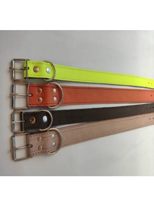 Nyakörv (bőr, varrás nélkül) kutyák részére (barna,fekete vagy piros színben) 30mm/70cm