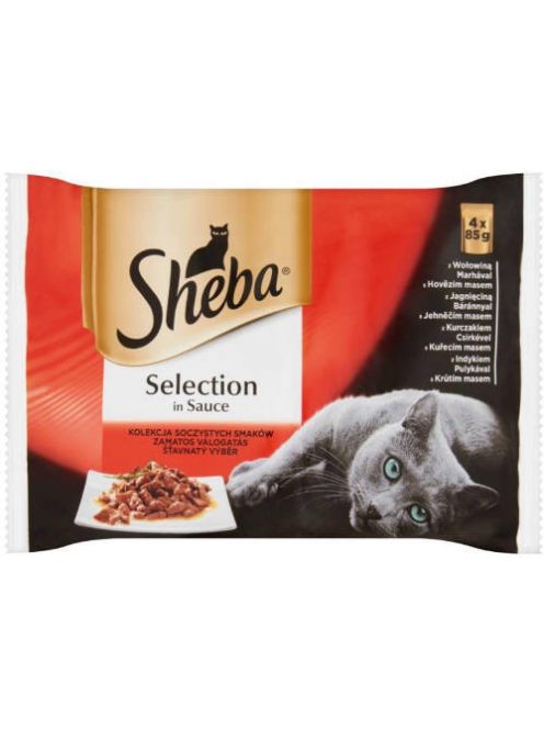 Sheba Adult Alutasakos - Húsos válogatás  - szószban (4x85g)