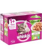 Whiskas Adult Casserole - alutasakos (csirke,lazac,tonhal,marha) aszpikban - macskák részére (12x85g)