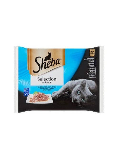 Sheba Adult Alutasakos - nedves eledel (Halas válogatás)  - szószban (4x85g)