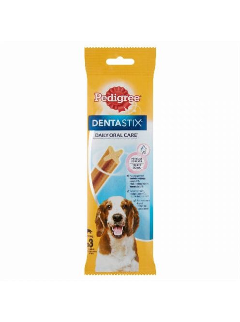 Pedigree DentaStix 10-25kg - jutalomfalat (fogtisztító) Közepes testű kutyák részére (3db/77g)