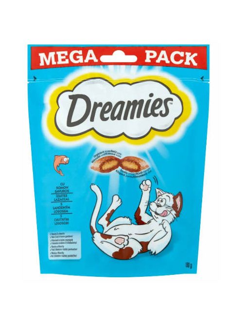 Dreamies Mega Pack Töltött falatkák - lazacos (180g)