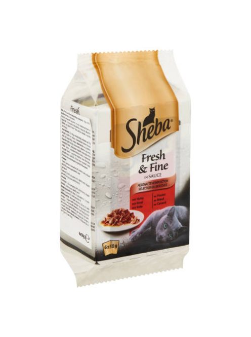 Sheba Adult Alutasakos - Húsos válogatás  - szószban (6x50g)