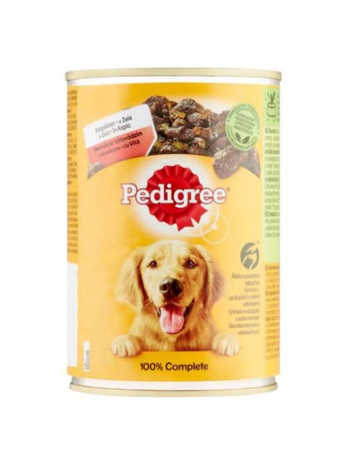Pedigree Adult Beef - Nedves eledel (marha, aszpikban) felnőtt kutyák részére (400g) 24db/#