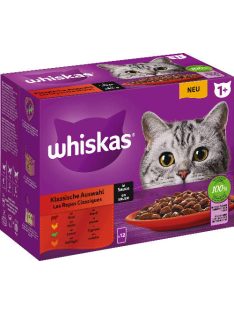   Whiskas Classic Meals - Nedves eledel (marha,csirke,bárány, baromfi szószban) macskák részére (12x85g)