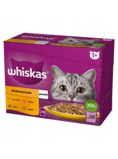   Whiskas Poultry feasts – Nedves eledel (csirke-, pulyka-, kacsa-, baromfi- aszpikban ) macskák részére (12x85g)