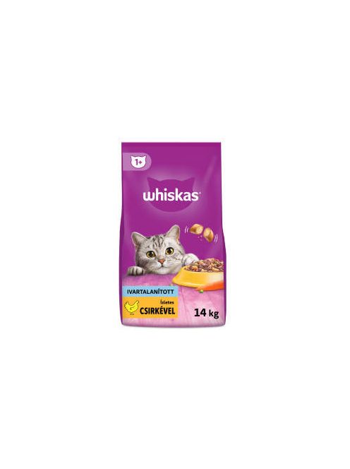 Whiskas Sterile Adult - szárazeledel (csirke) ivartalanított macskák részére (14kg)