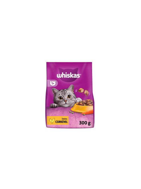 Whiskas Adult Chicken +1 - Szárazeledel (csirkehússal) felnőtt macskák részére (300g)