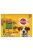 Pedigree Vital Adult - Nedves eledel (csirke-,marha+máj,-marha+bárány,-pulyka aszpikban) kutyák részére (12x100g)