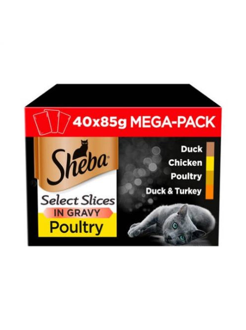 Sheba Select Slices in Gravy - alutasakos (szárnyas) nedves eledel macskák részére (40x85g)