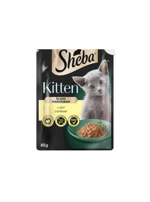 Sheba Kitten Chicken - Alutasakos - (csirke,szósz) kölyökmacskák részére (85g)