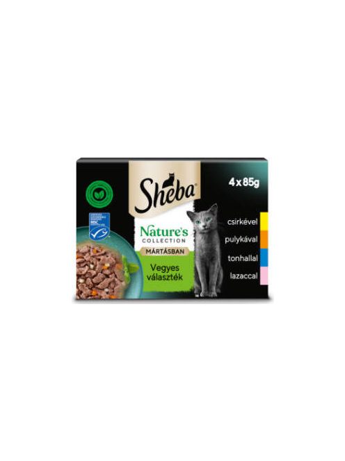 Sheba Nature's Collection Selectie Mix - alutasakos (csirke,pulyka,tonhal,lazac) macskák részére (4x85g)
