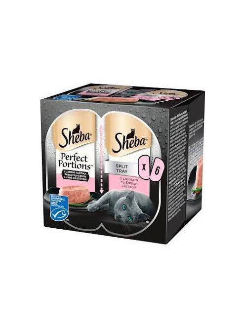 Sheba Perfect Portions - alutálkás (pástétom lazaccal) macskák részére 3x(2x37.5g) 225g
