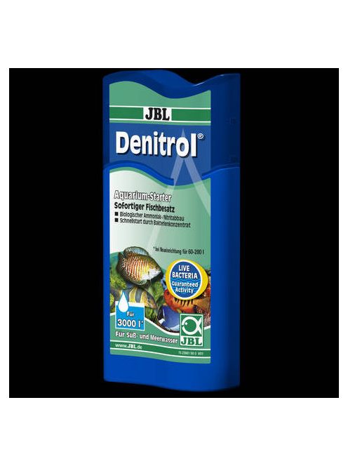 JBL Denitrol - baktérium indító édesvízi és sósvízi akváriumokhoz az akváriumi halak problémamentes betelepítéséhez (100ml)