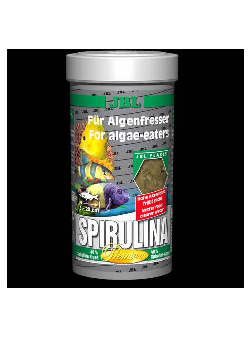 JBL Spirulina - Prémium alapeledel algaevőknek az akváriumban (40g/250ml)