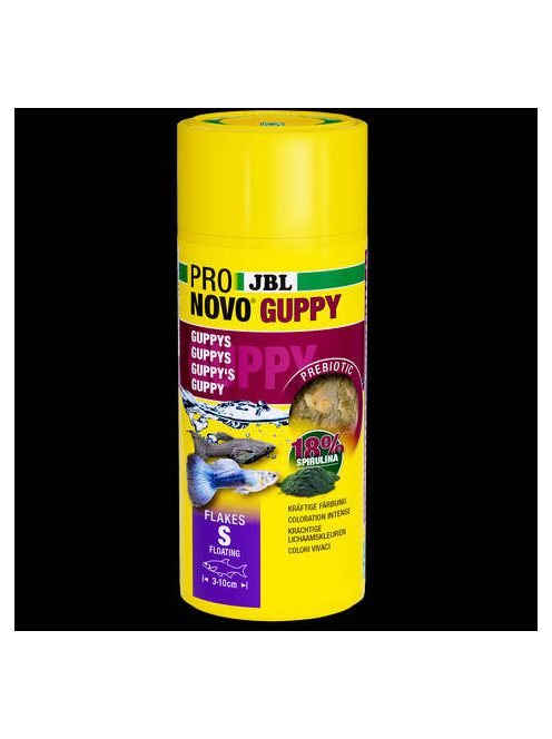 JBL ProNovo Guppy Flakes - Pehelytáp (S-méret) guppyknak (3-10cm) 250ml/45g