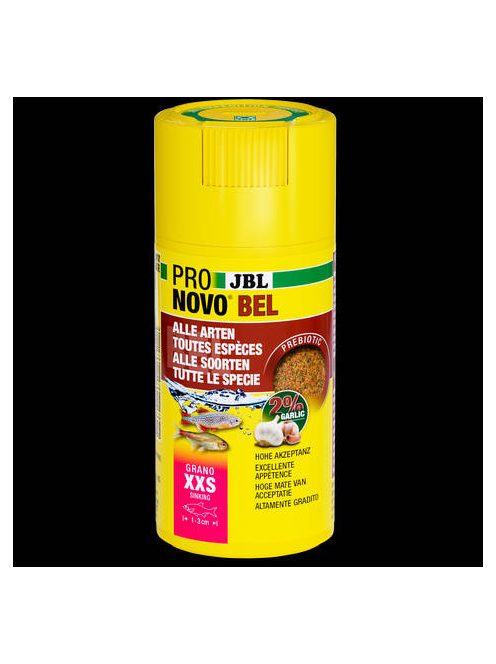 JBL ProNovo Bel Grano XXS - Akváriumi alaptáp granulátum (XXS méretben) minden 1-3 cm-es akváriumi halhoz (100ml/58g)CLICK