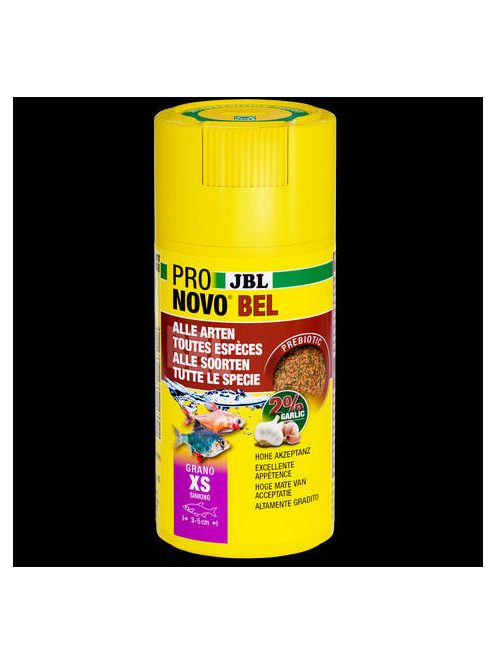 JBL Pronovo Bel Grano XS - Akváriumi alapeledel granulátum (XS) 3-5 cm-es akváriumi halhoz (100ml/58g) CLICK