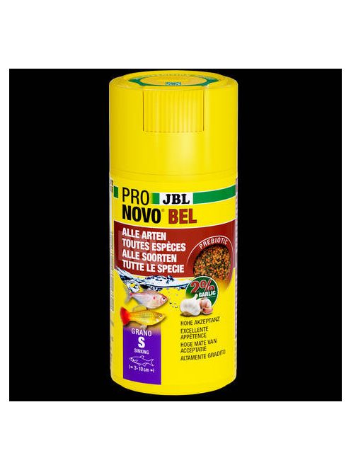 JBL Pronovo Bel Grano S - Akváriumi alaptáp granulátum (S-méretben) minden akváriumi halhoz (3-10 cm-ig) 100ml/56g CLICK