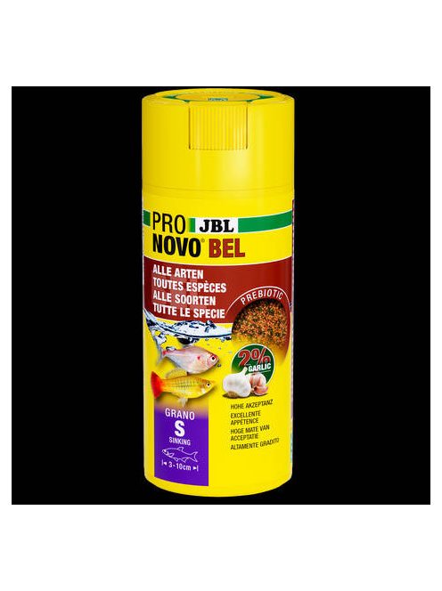 JBL Pronovo Bel Grano S - Akváriumi alaptáp granulátum (S-méretben) minden akváriumi halhoz (3-10 cm-ig) 250ml/149g CLICK