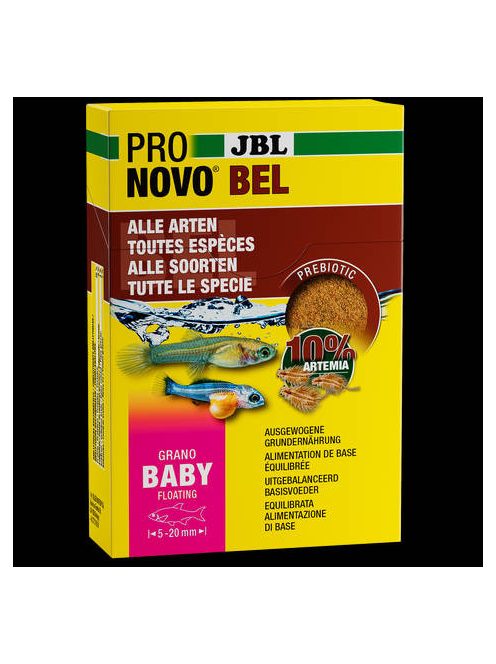 JBL ProNovo Bel Grano Baby - por alapú, eledelkészlet fiatal (5-20mm) halak számára (3x10ml)