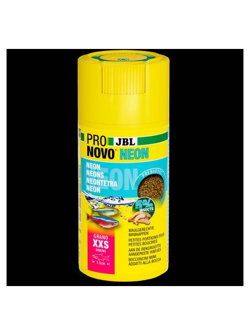 JBL Pronovo Neon Grano XXS - Akváriumi alapélelmiszer granulátum XXS méretben neonhoz és egyéb kis 1-3 cm-es tetrakhoz (100ml/48g)