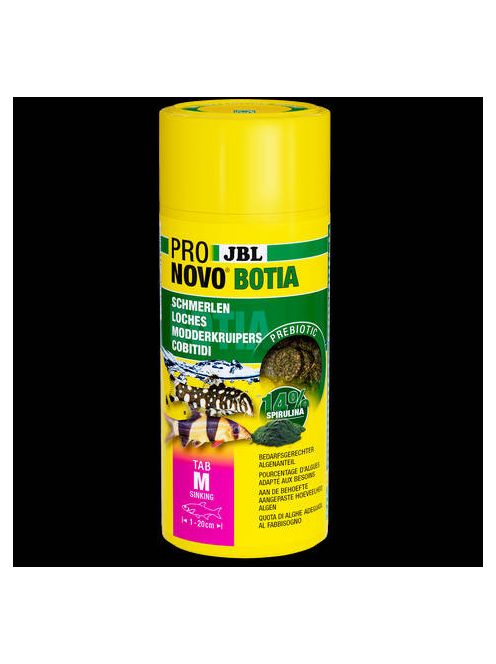 JBL Pronovo Botia Tab M - Tápláléktabletta minden 1-20 cm-es Botia és talajlakó halak részére (250ml/150g)