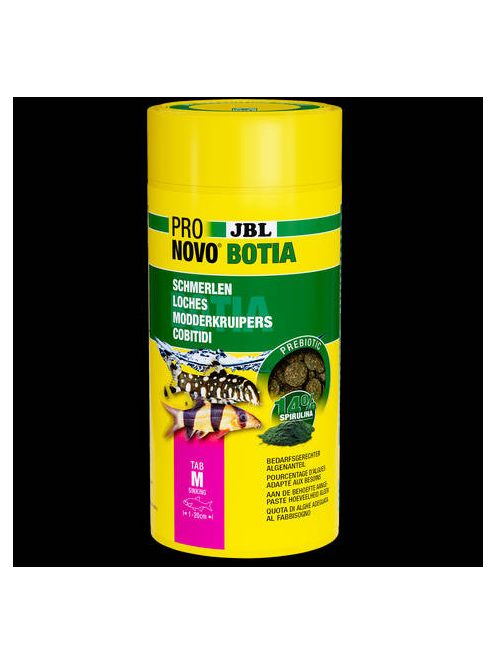 JBL Pronovo Botia Tab M - Tápláléktabletta minden 1-20 cm-es Botia és talajlakó halak részére (1000ml/580g)