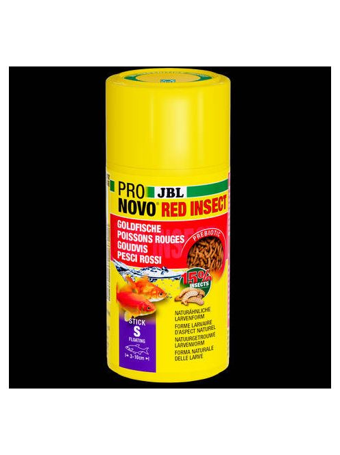 JBL Pronovo Red Insect Stick "S" - S-es méretű főtáprudak rovarcsemegékkel 3-10 cm-es aranyhalakhoz (100ml/38g)