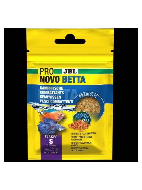 JBL ProNovo Betta Flakes S - Alaptáppehely (S-méret) Betták részére (3-10cm) 20ml/6g